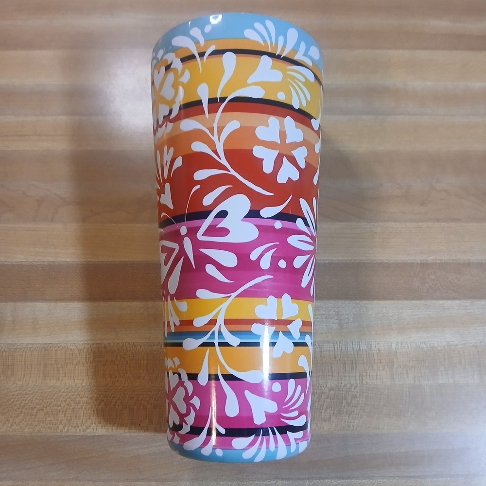 8 1/2 Inch Long And 4 Inch Wide Flower Tumbler With‎ No Lid